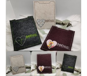 Stickserie - ITH Impfpasshülle in 2 Größen & je 2 Varianten